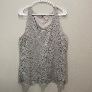 5 for $25‎ Loft lace grey tank